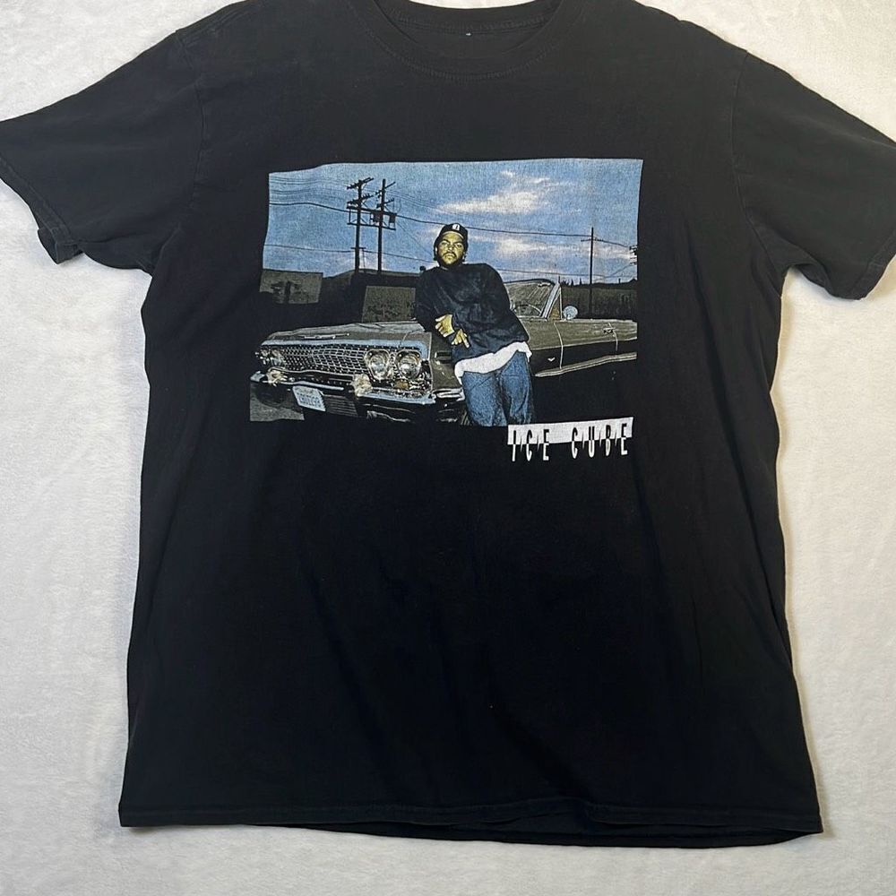 Vintage ice cube portrait short sleeve T-shirt- Men Medium